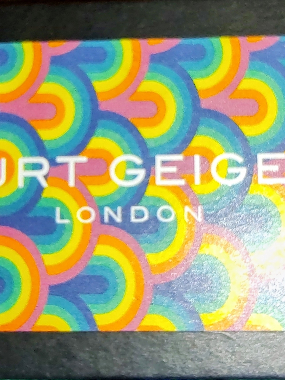 Kurt Geiger Rainbow Gradient High-Low Dress in Purple, Pink, Yellow, Green, Blue - Picture 12 of 12